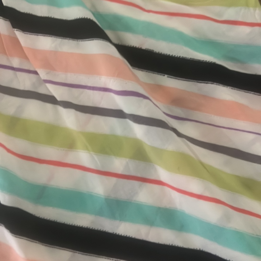 Anthropologie Maeve Womens 100% Rayon Tesni Sleeveless Stripe Multicolor Top 2 - Picture 6 of 6